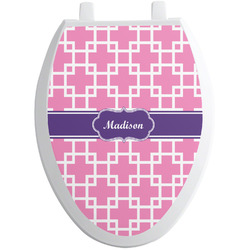 Linked Squares Toilet Seat Decal - Elongated (Personalized)