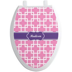 Linked Squares Toilet Seat Decal - Elongated (Personalized)