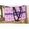 Linked Squares Tote w/Black Handles - Lifestyle View