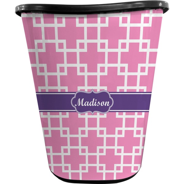 Linked Squares Waste Basket (Black)