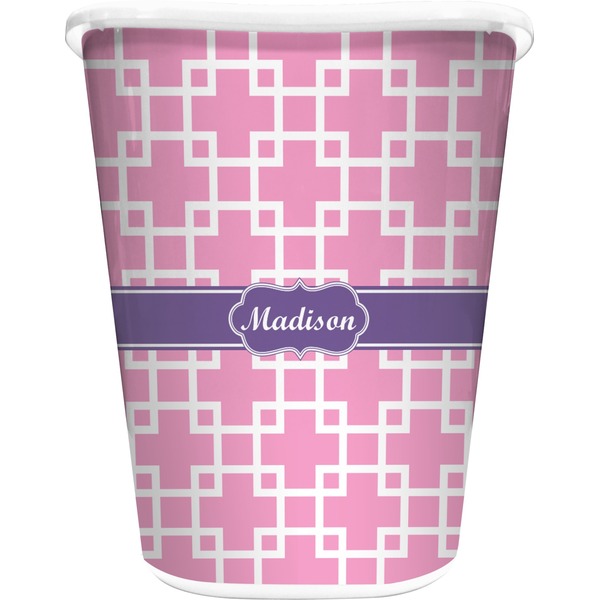 Custom Linked Squares Waste Basket (Personalized)