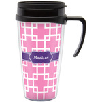 Linked Squares Acrylic Travel Mug with Handle (Personalized)