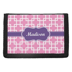 Linked Squares Trifold Wallet (Personalized)