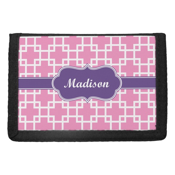 Custom Linked Squares Trifold Wallet (Personalized)