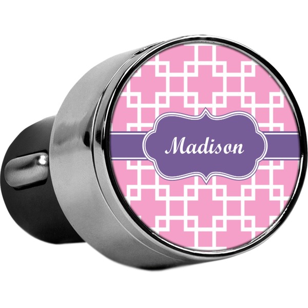 Custom Linked Squares USB Car Charger (Personalized)