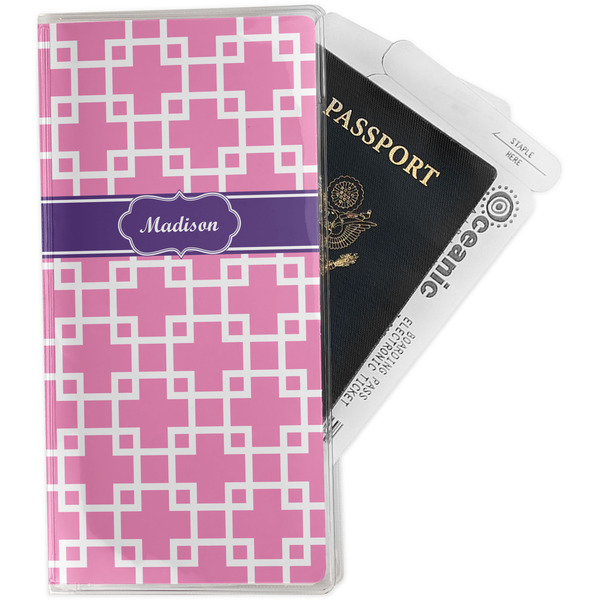 Custom Linked Squares Travel Document Holder