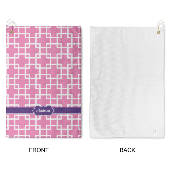 Linked Squares Waffle Weave Golf Towel - Approval
