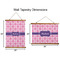 Linked Squares Wall Hanging Tapestries - Parent/Sizing