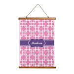 Linked Squares Wall Hanging Tapestry - Tall (Personalized)