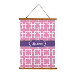 Linked Squares Wall Hanging Tapestry - Tall (Personalized)