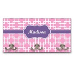 Linked Squares Wall Mounted Coat Rack (Personalized)