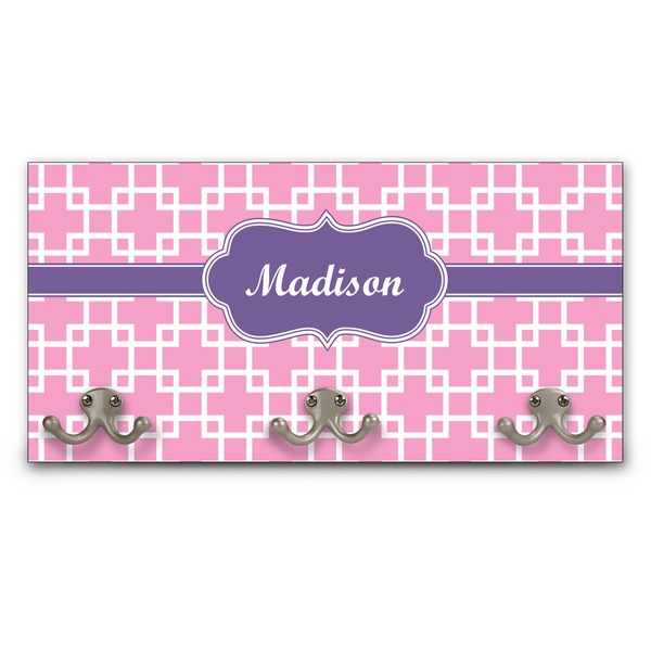 Custom Linked Squares Wall Mounted Coat Rack (Personalized)