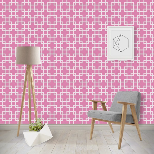 Custom Linked Squares Wallpaper & Surface Covering