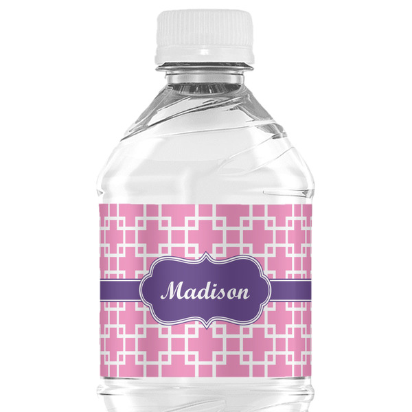 Custom Linked Squares Water Bottle Labels - Custom Sized (Personalized)