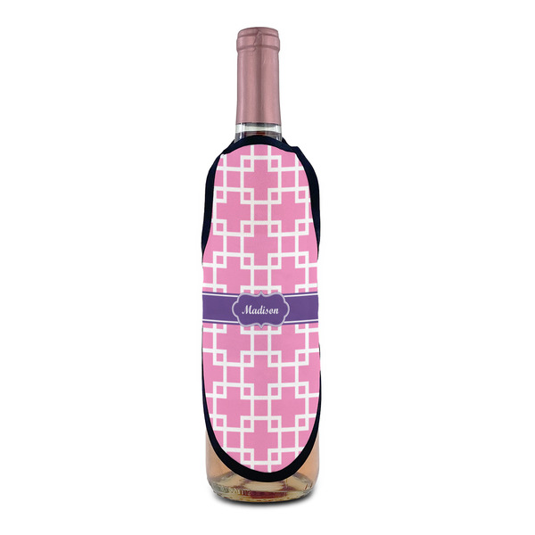 Linked Squares Wine Bottle Apron - IN CONTEXT