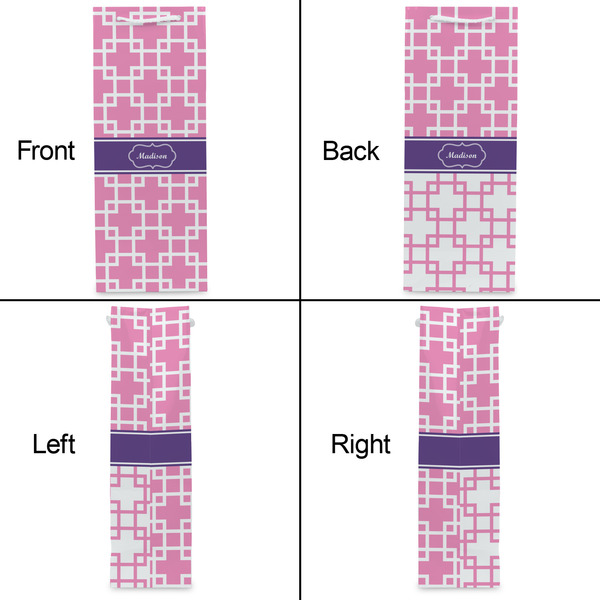 Linked Squares Wine Gift Bag - Matte - Approval