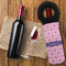 Linked Squares Wine Tote Bag - FLATLAY