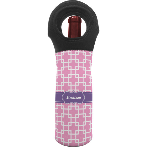 Custom Linked Squares Wine Tote Bag (Personalized)