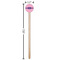 Linked Squares Wooden 7.5" Stir Stick - Round - Dimensions