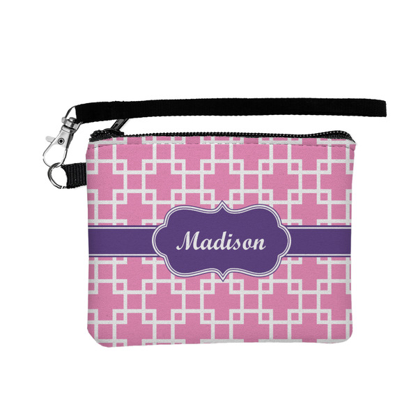 Custom Linked Squares Wristlet ID Case w/ Name or Text
