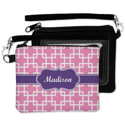 Linked Squares Wristlet ID Case w/ Name or Text