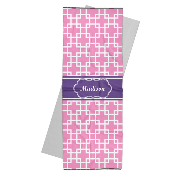 Custom Linked Squares Yoga Mat Towel (Personalized)