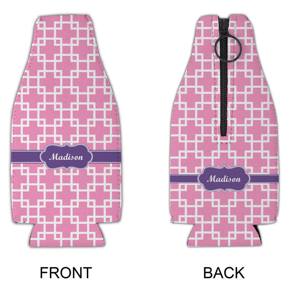 Linked Squares Zipper Bottle Cooler - APPROVAL