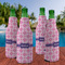 Linked Squares Zipper Bottle Cooler - Set of 4 - LIFESTYLE