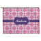 Linked Squares Zipper Pouch Large (Front)