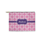 Linked Squares Zipper Pouch - Small - 8.5"x6" (Personalized)
