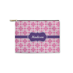 Linked Squares Zipper Pouch - Small - 8.5"x6" (Personalized)