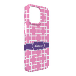 Linked Squares iPhone Case - Plastic - iPhone 13 Pro Max (Personalized)