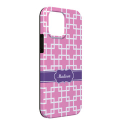 Linked Squares iPhone Case - Rubber Lined - iPhone 13 Pro Max (Personalized)