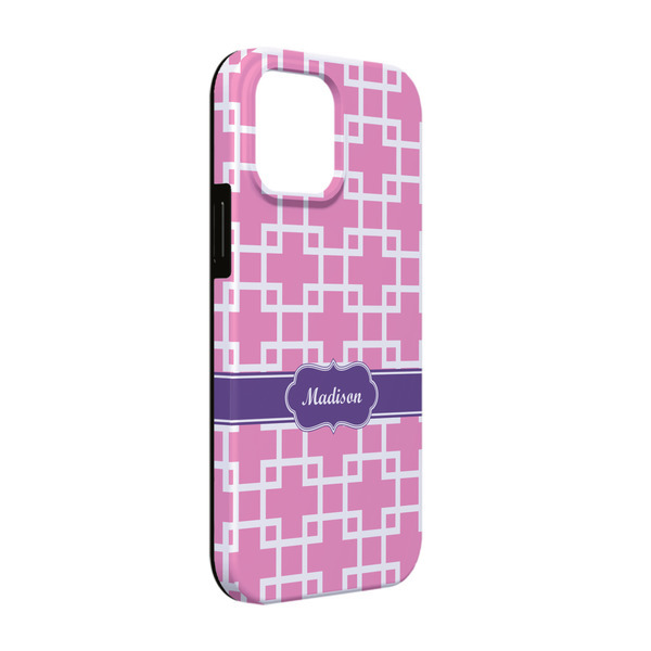 Custom Linked Squares iPhone Case - Rubber Lined - iPhone 13 Pro (Personalized)