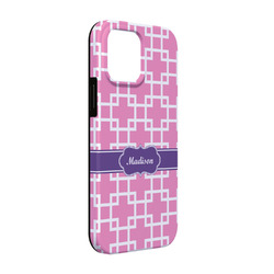 Linked Squares iPhone Case - Rubber Lined - iPhone 13 (Personalized)