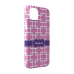 Linked Squares iPhone Case - Plastic - iPhone 14 (Personalized)