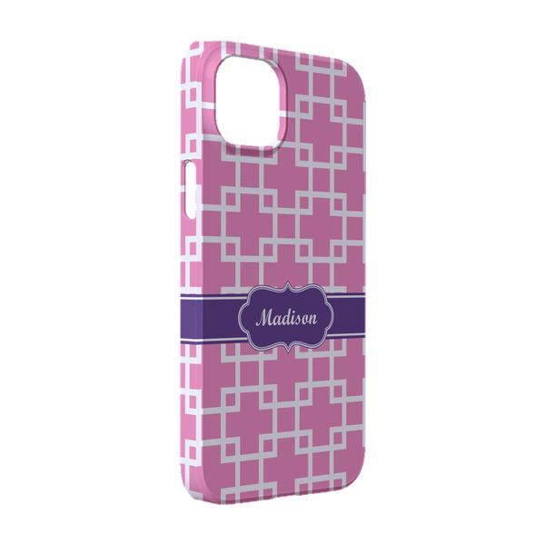 Custom Linked Squares iPhone Case - Plastic - iPhone 14 (Personalized)