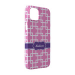 Linked Squares iPhone Case - Plastic - iPhone 14 Pro (Personalized)