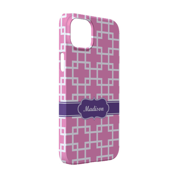 Custom Linked Squares iPhone Case - Plastic - iPhone 14 Pro (Personalized)