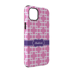 Linked Squares iPhone Case - Rubber Lined - iPhone 14 (Personalized)