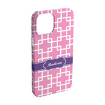 Linked Squares iPhone Case - Plastic - iPhone 15 (Personalized)