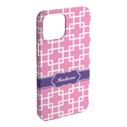 Linked Squares iPhone Case - Plastic - iPhone 15 Pro Max (Personalized)