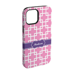 Linked Squares iPhone Case - Rubber Lined - iPhone 15 (Personalized)