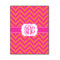 Pink & Orange Chevron Wood Print - 11x14 (Personalized)