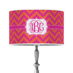 Pink & Orange Chevron 12" Drum Lamp Shade - Poly-film (Personalized)