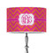 Pink & Orange Chevron 12" Drum Lamp Shade - Poly-film (Personalized)