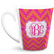 Pink & Orange Chevron 12 Oz Latte Mug - Front Full