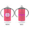 Pink & Orange Chevron 12 oz Stainless Steel Sippy Cups - APPROVAL