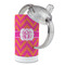 Pink & Orange Chevron 12 oz Stainless Steel Sippy Cups - Top Off