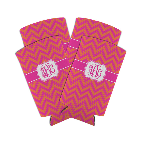 Pink & Orange Chevron 12oz Tall Can Sleeve - Set of 4 - MAIN